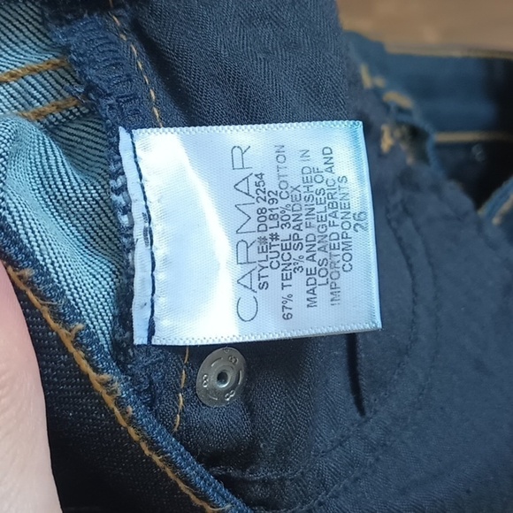 Carmar dark wash skinny cropped jeans size 26 - Picture 5 of 10